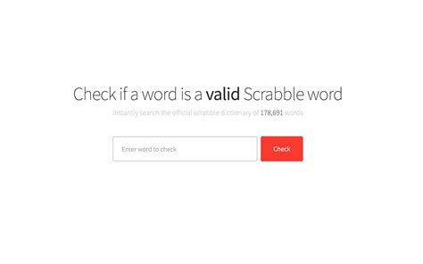 Scrabble Check.